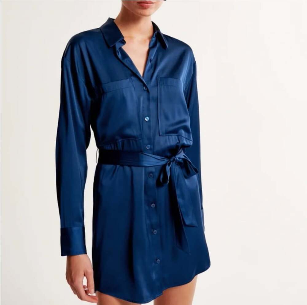 Abercrombie Satin Shirt Dress (New With Tags)